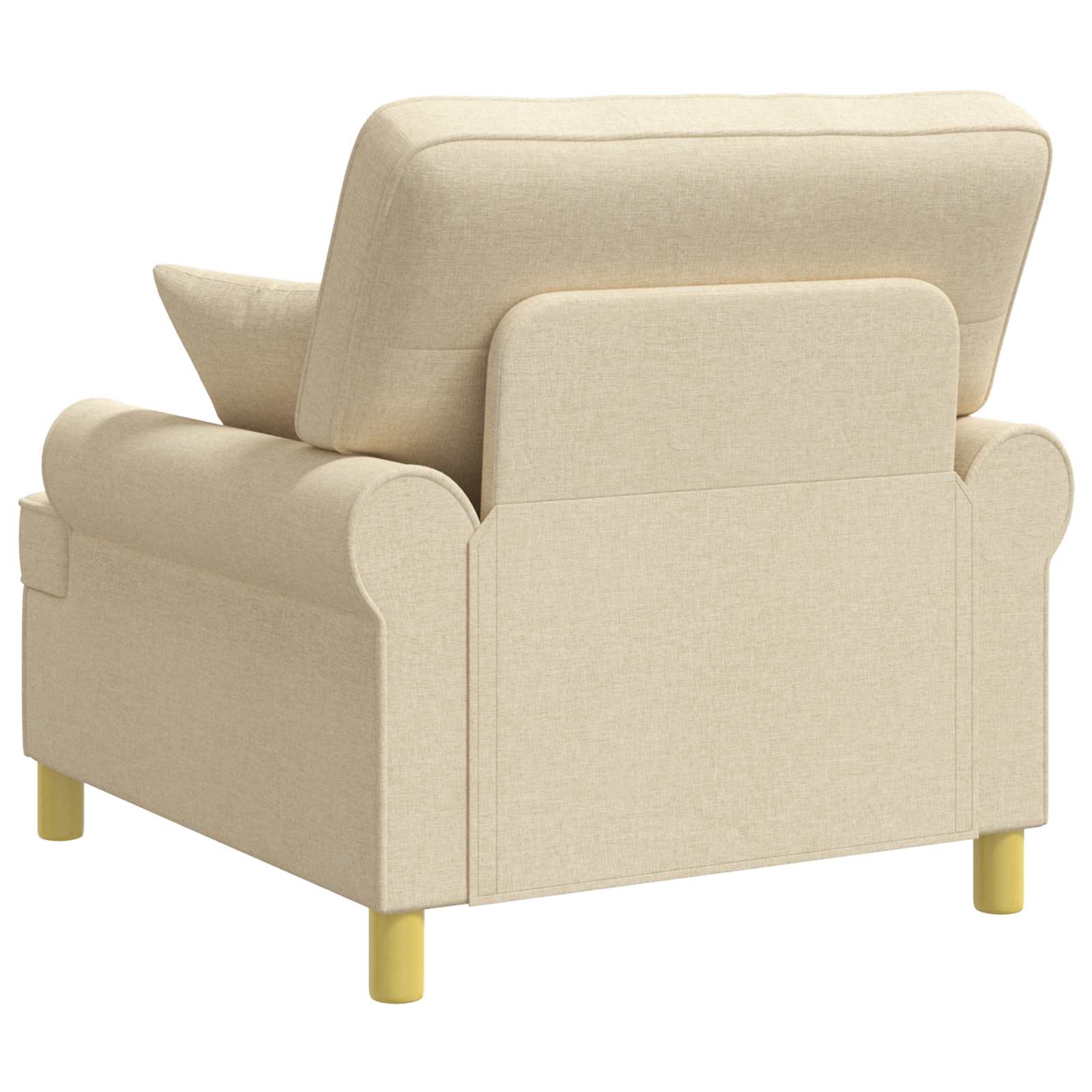 XL fauteuil met kussens Crèmekleurig Stof