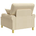 XL fauteuil met kussens Crèmekleurig Stof