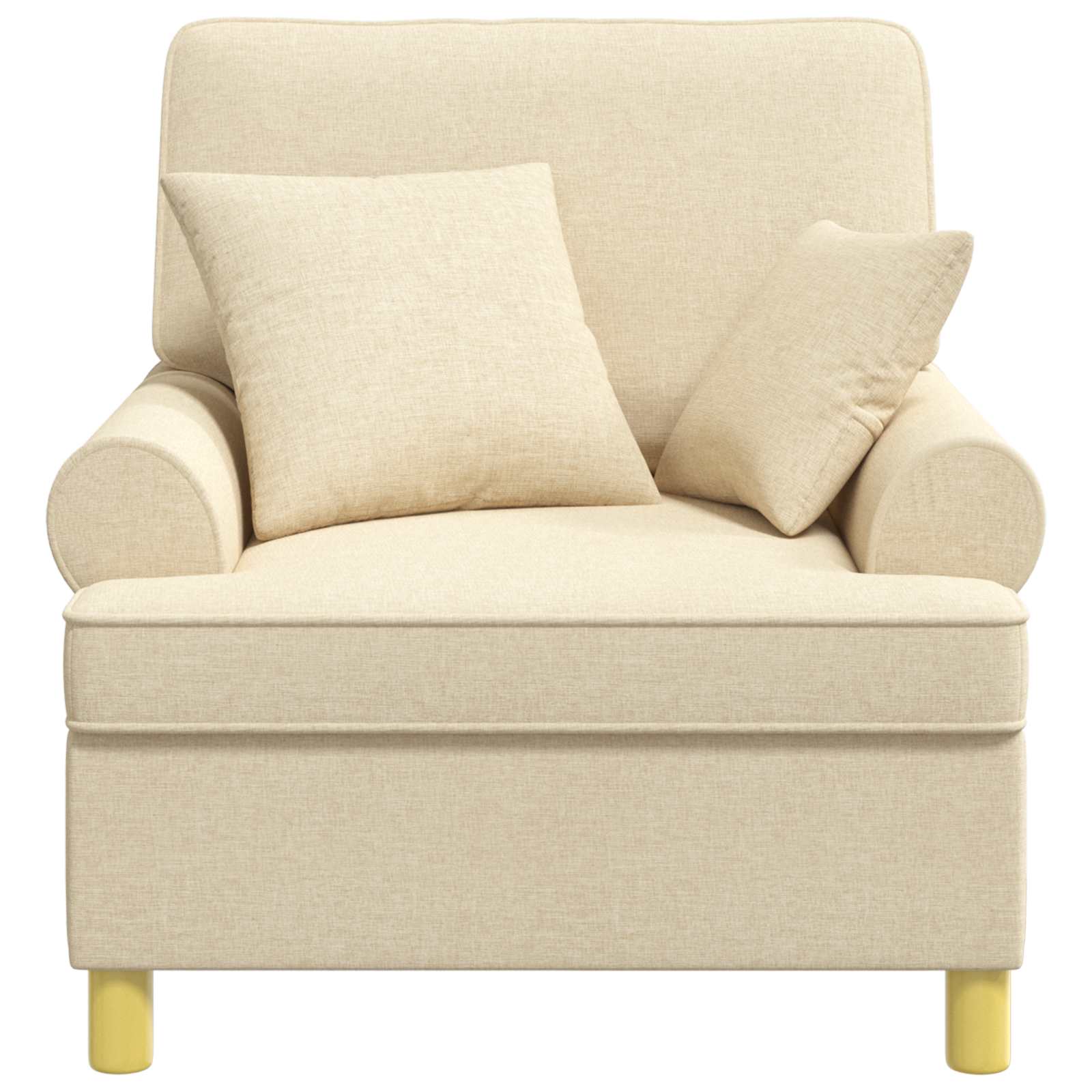 XL fauteuil met kussens Crèmekleurig Stof