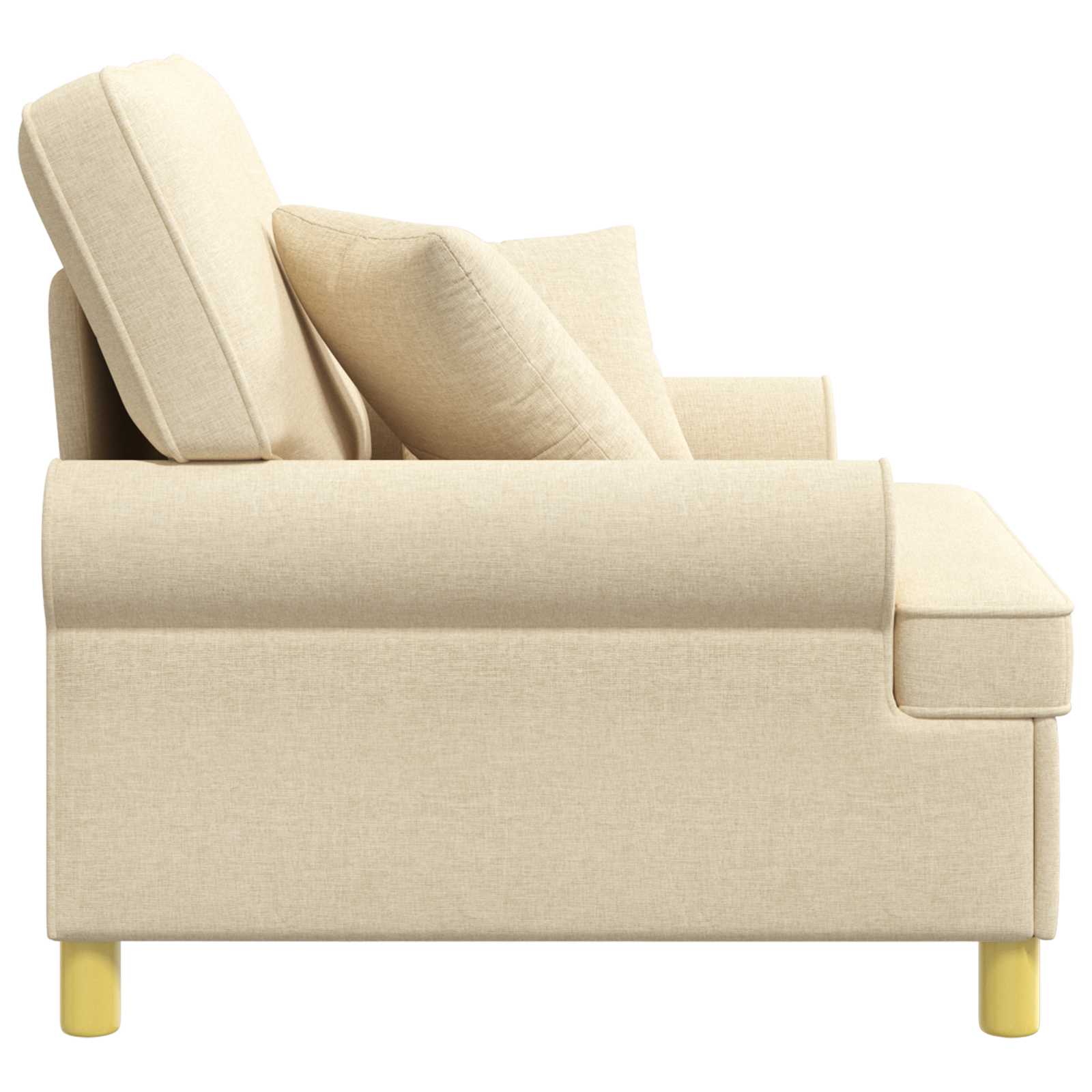 XL fauteuil met kussens Crèmekleurig Stof