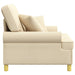 XL fauteuil met kussens Crèmekleurig Stof
