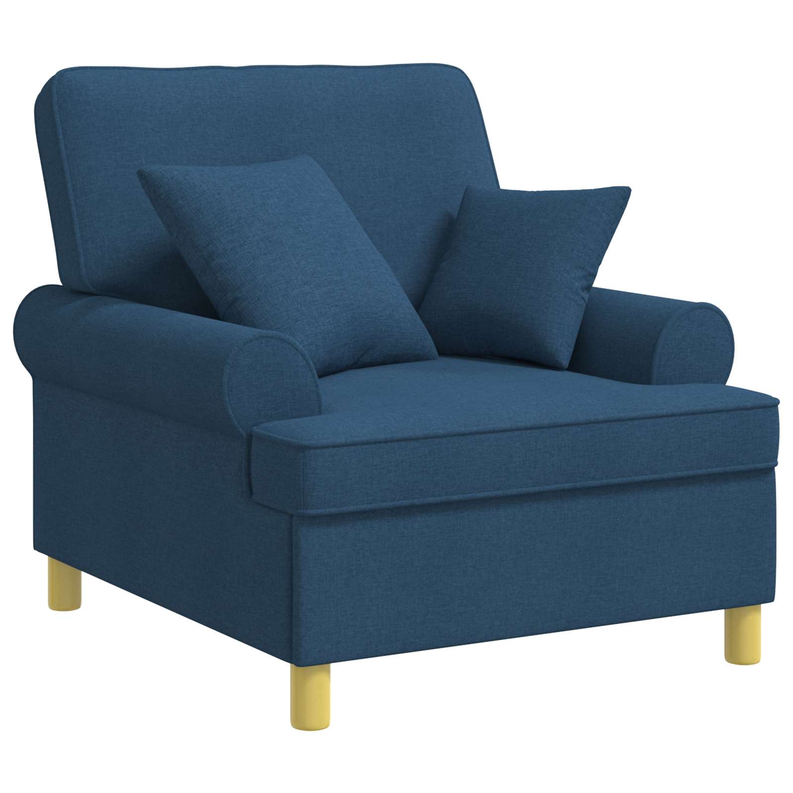 XL fauteuil met kussens Blauw Stof