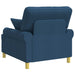 XL fauteuil met kussens Blauw Stof