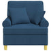 XL fauteuil met kussens Blauw Stof