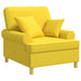 XL fauteuil met kussens Lichtgeel Stof