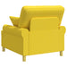 XL fauteuil met kussens Lichtgeel Stof
