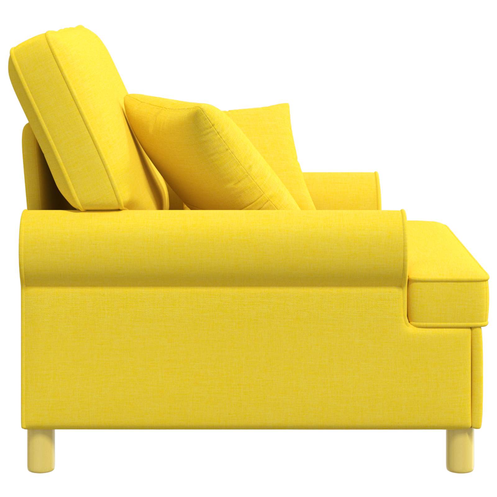XL fauteuil met kussens Lichtgeel Stof