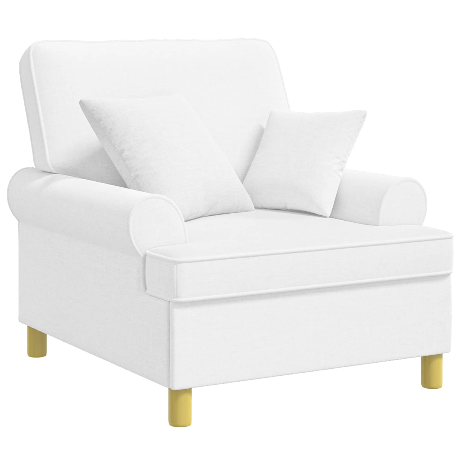 XL fauteuil met kussens Wit Stof