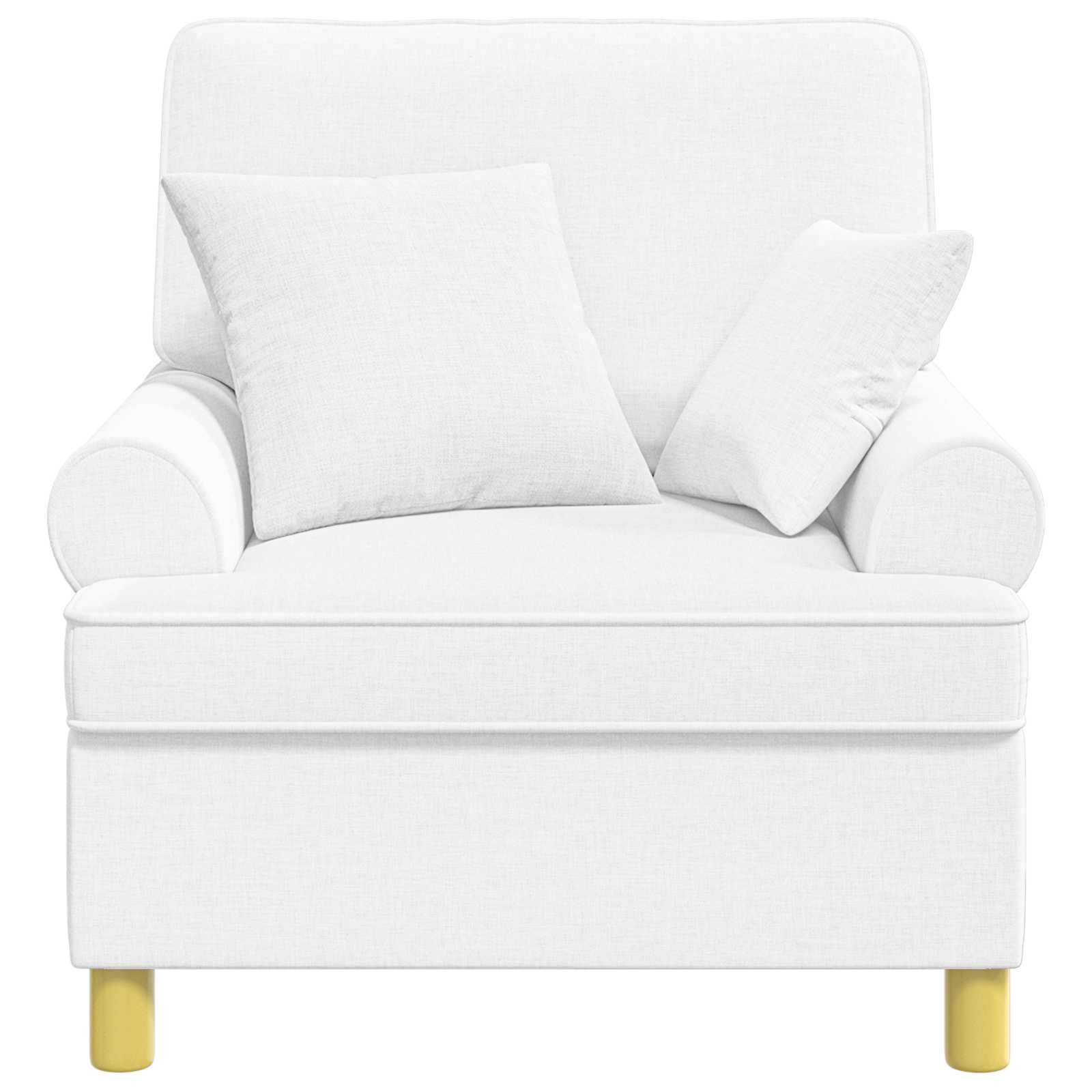 XL fauteuil met kussens Wit Stof