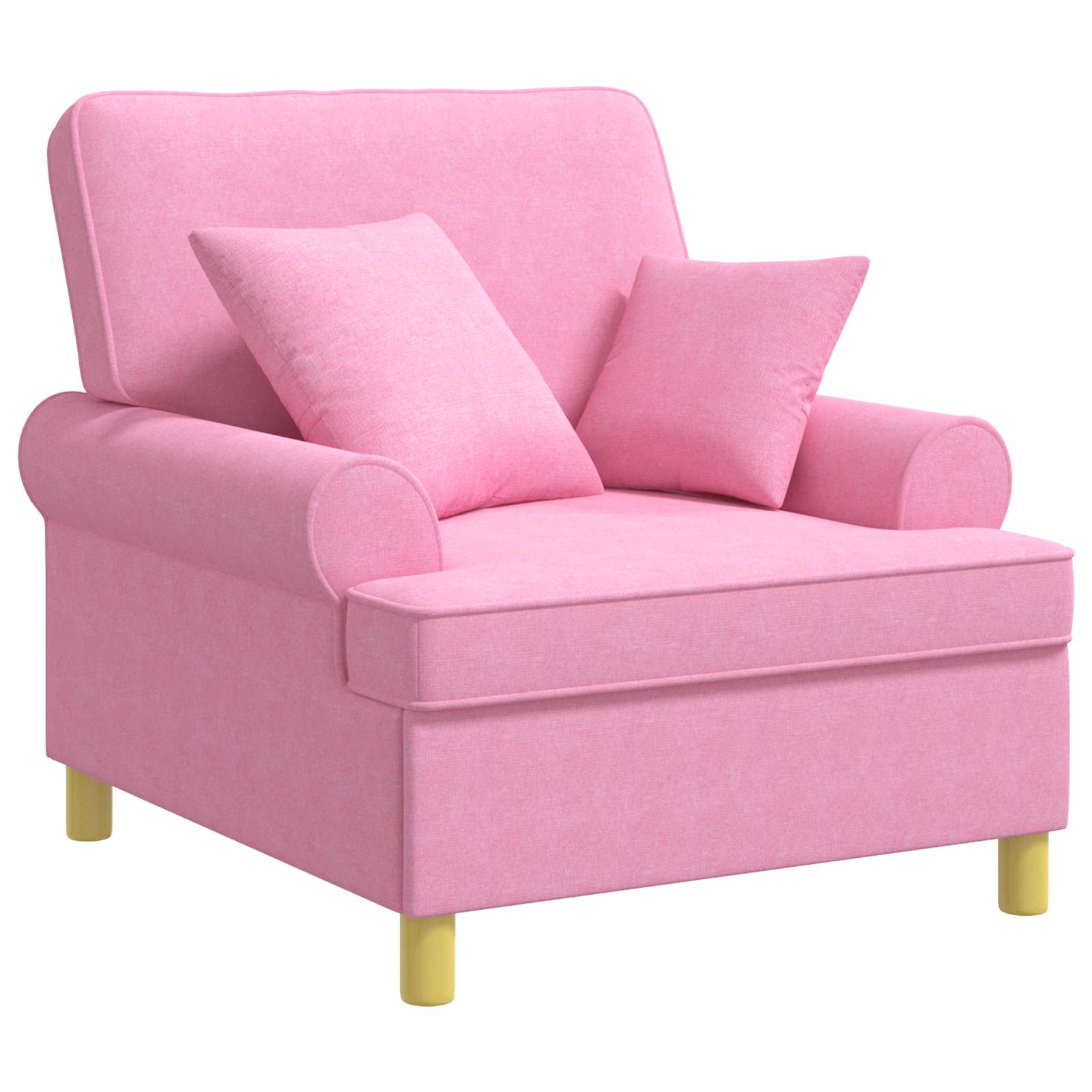 XL fauteuil met kussens Roze Stof