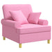 XL fauteuil met kussens Roze Stof