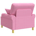 XL fauteuil met kussens Roze Stof