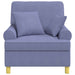 XL fauteuil met kussens Jeans Blauw Stof