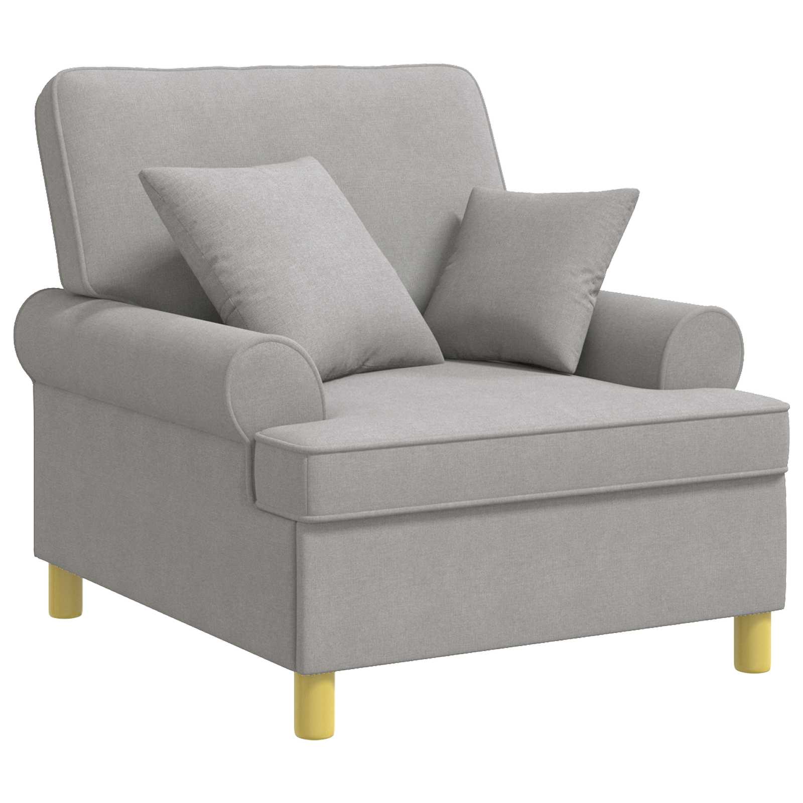 XL fauteuil met kussens Wolkengrijs Stof