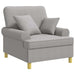 XL fauteuil met kussens Wolkengrijs Stof
