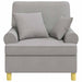 XL fauteuil met kussens Wolkengrijs Stof