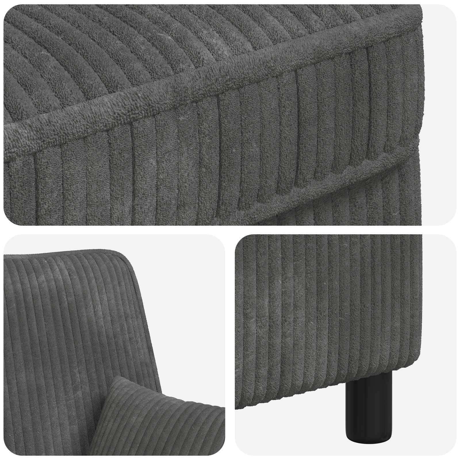XXL fauteuil met kussens Lichtgrijs 1,5 Lijnen Stof