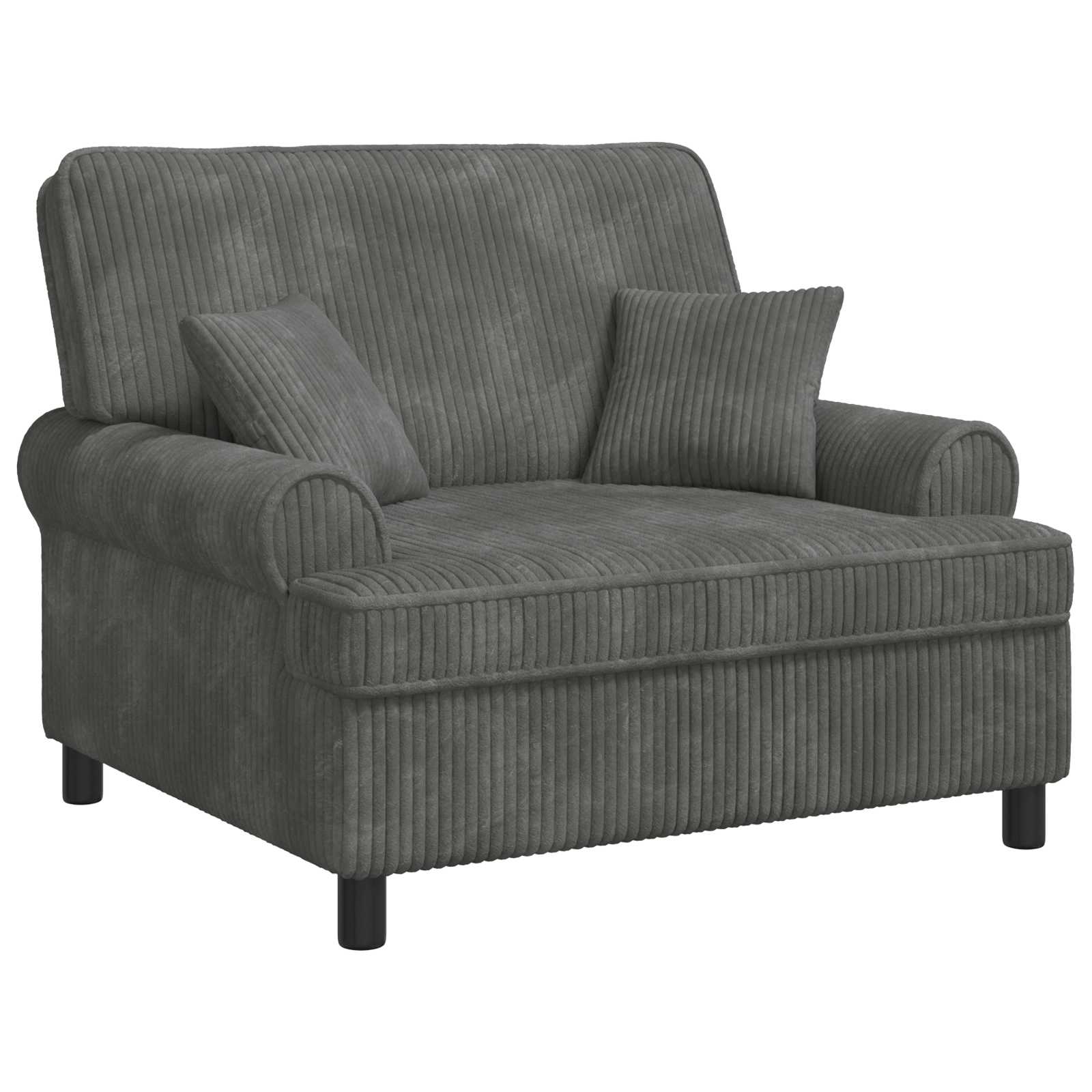 XXL fauteuil met kussens Lichtgrijs 1,5 Lijnen Stof