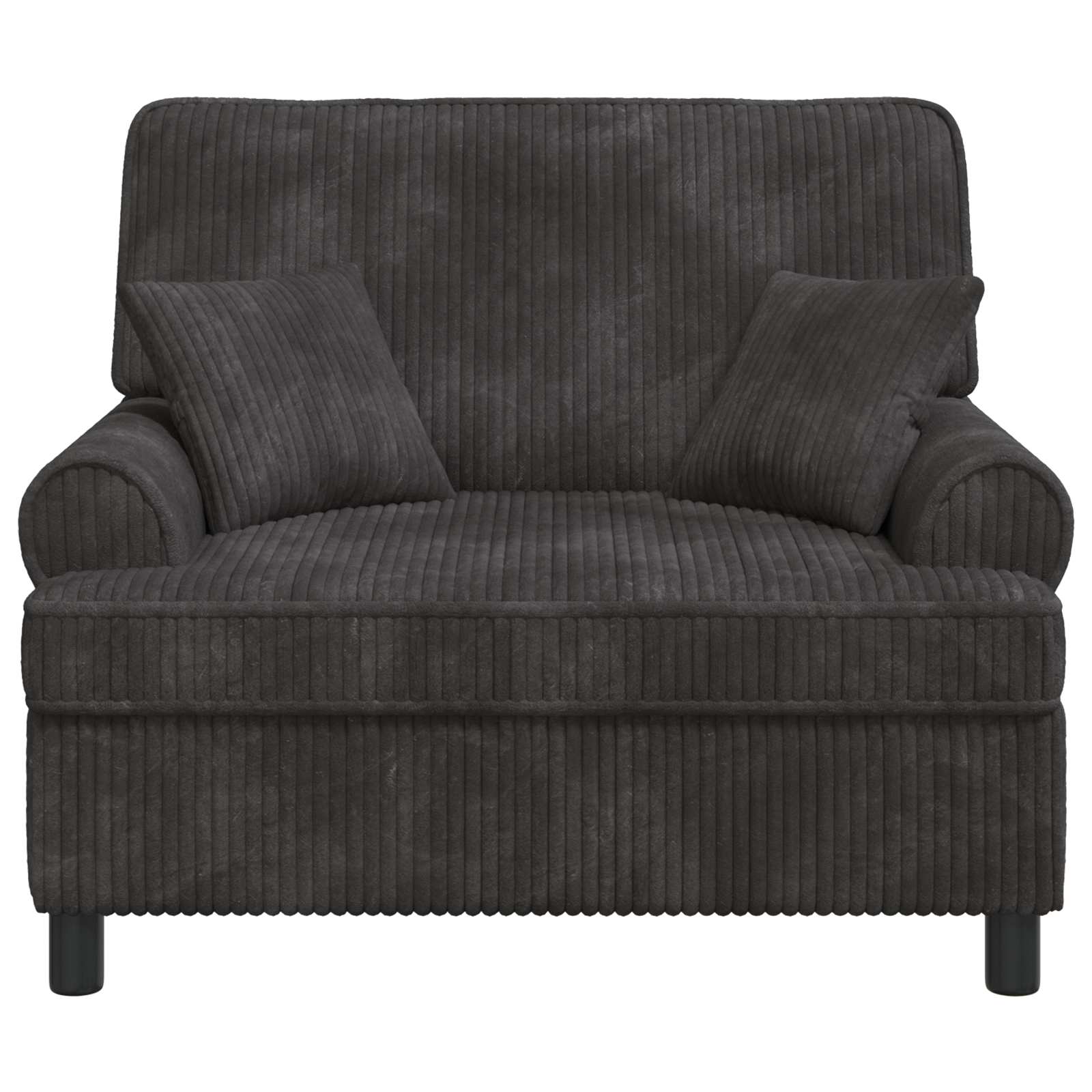 XXL fauteuil met kussens Donkergrijs 1,5 Lijnen Stof
