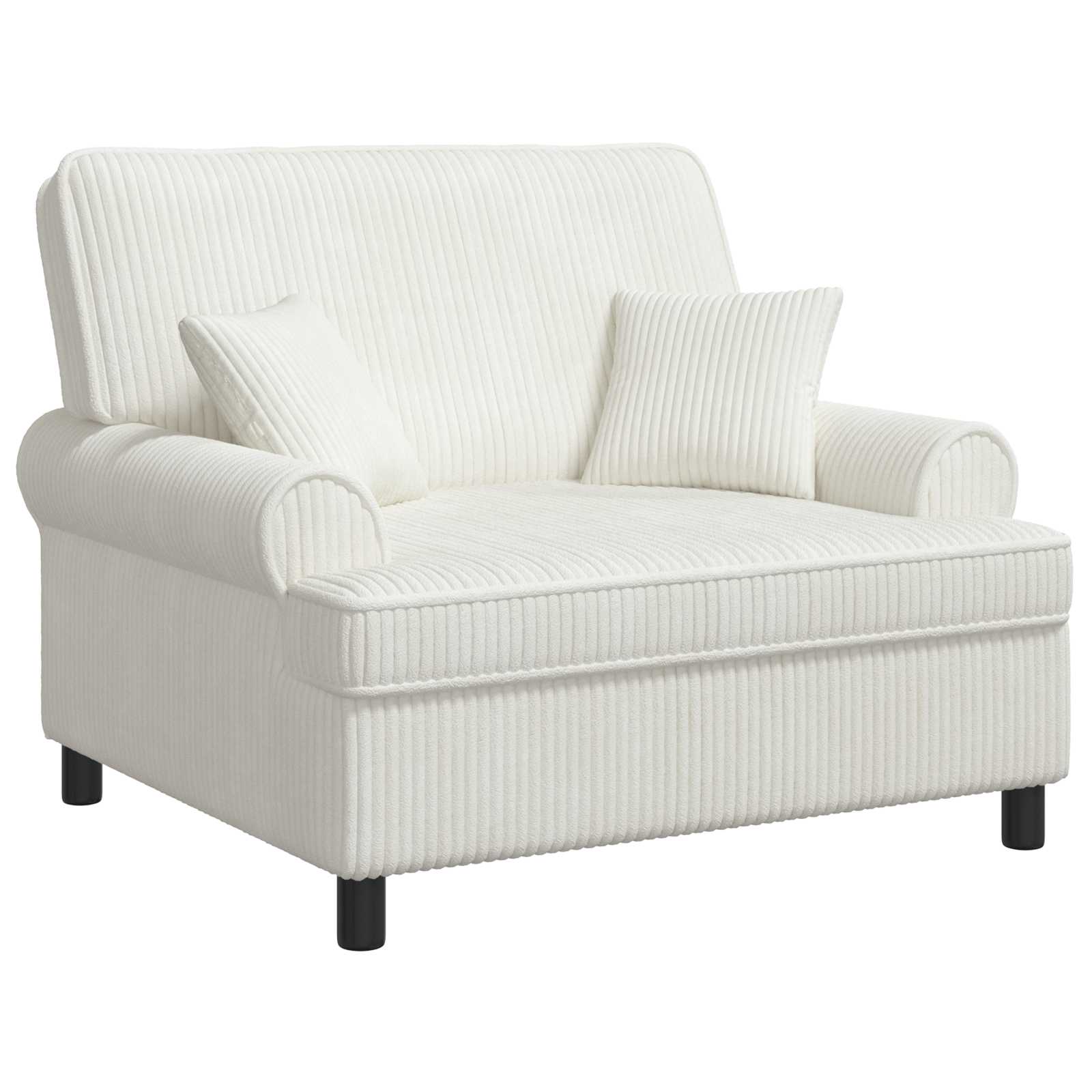 XXL fauteuil met kussens Crèmekleurig 1,5 Lijnen Stof