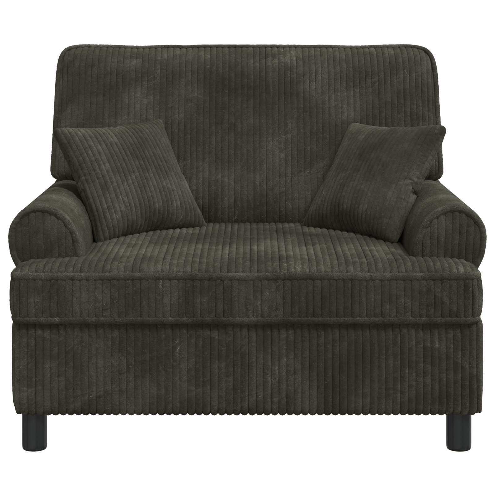 XXL fauteuil met kussens Donkerbruin 1,5 Lijnen Stof