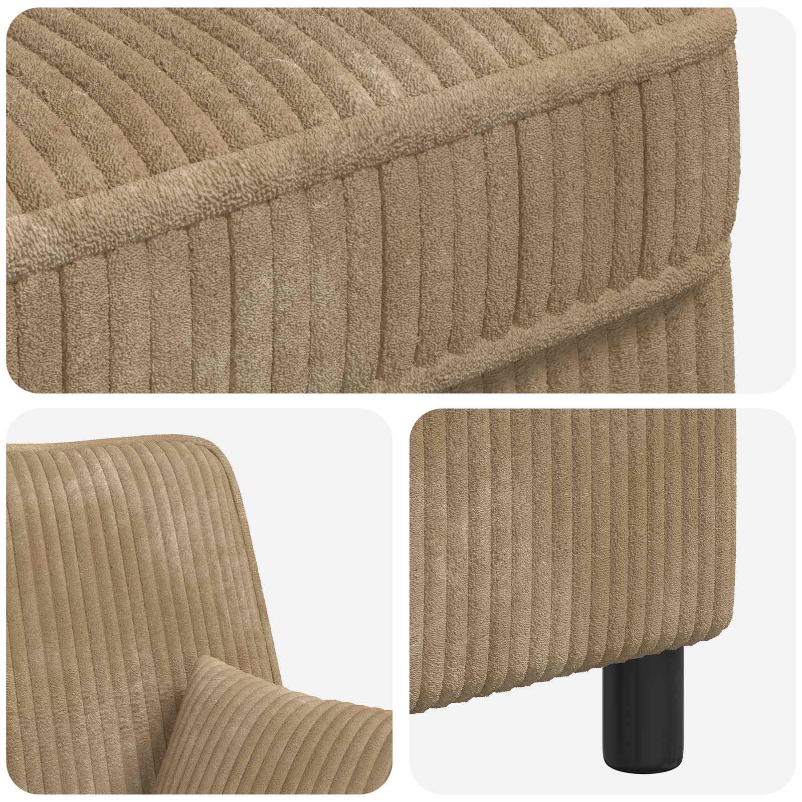 XXL fauteuil met kussens Beige 1,5 Lijnen Stof