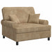 XXL fauteuil met kussens Beige 1,5 Lijnen Stof