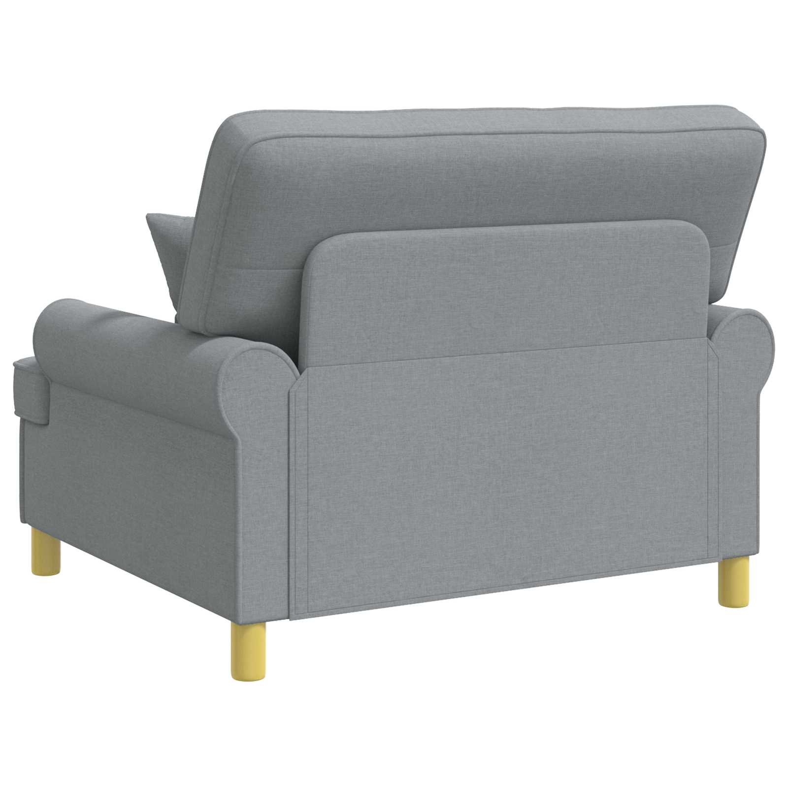 Fauteuil met kussens Lichtgrijs Stof