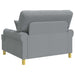 Fauteuil met kussens Lichtgrijs Stof