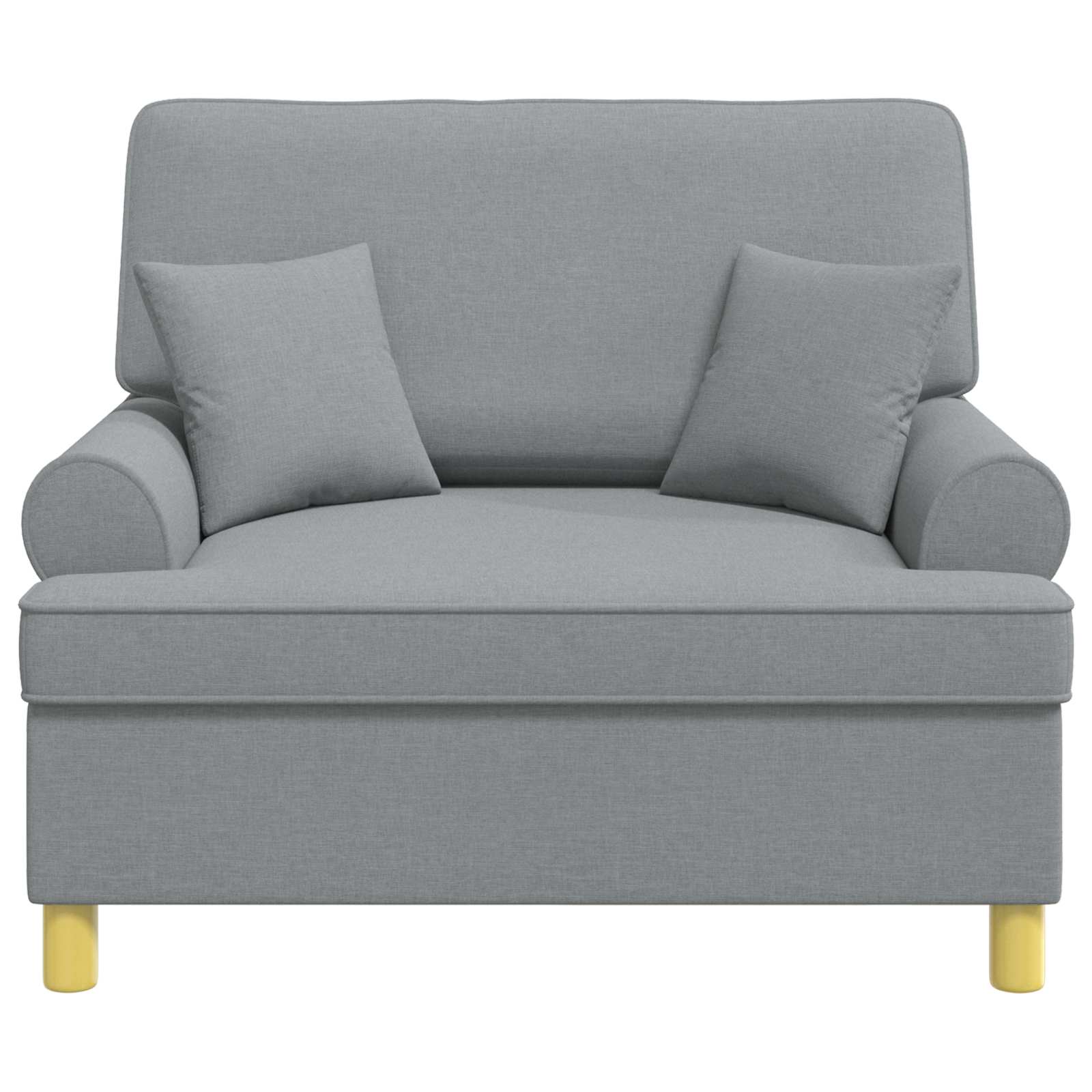 Fauteuil met kussens Lichtgrijs Stof