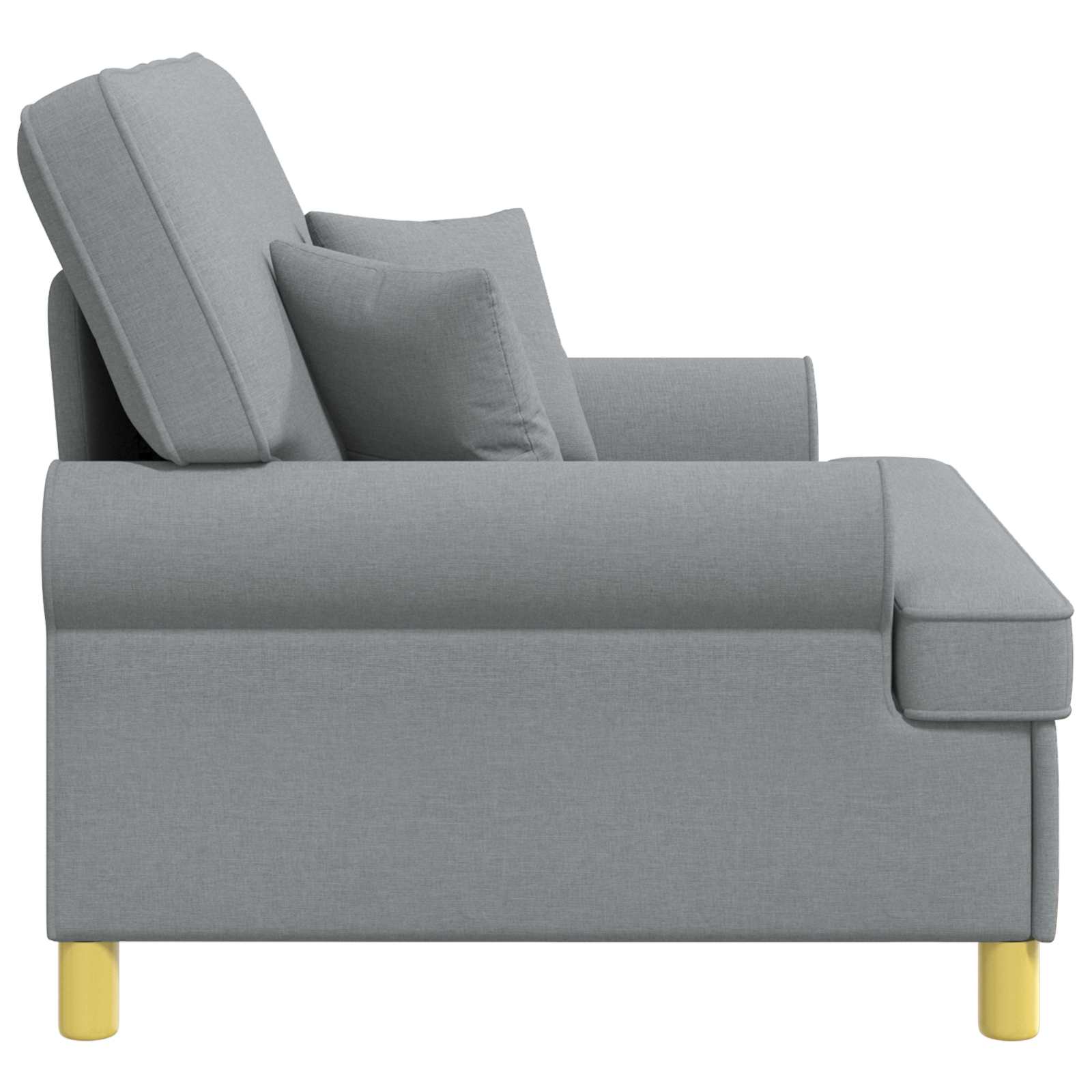Fauteuil met kussens Lichtgrijs Stof