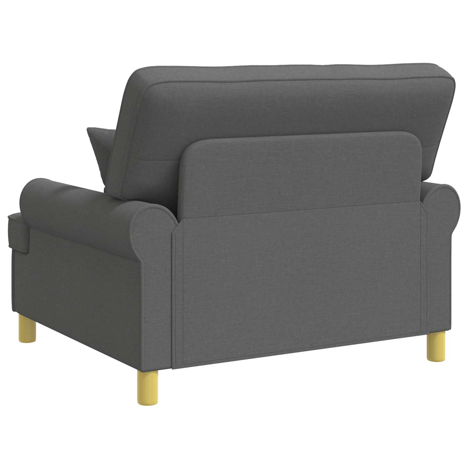 Fauteuil met kussens Donkergrijs Stof