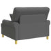 Fauteuil met kussens Donkergrijs Stof