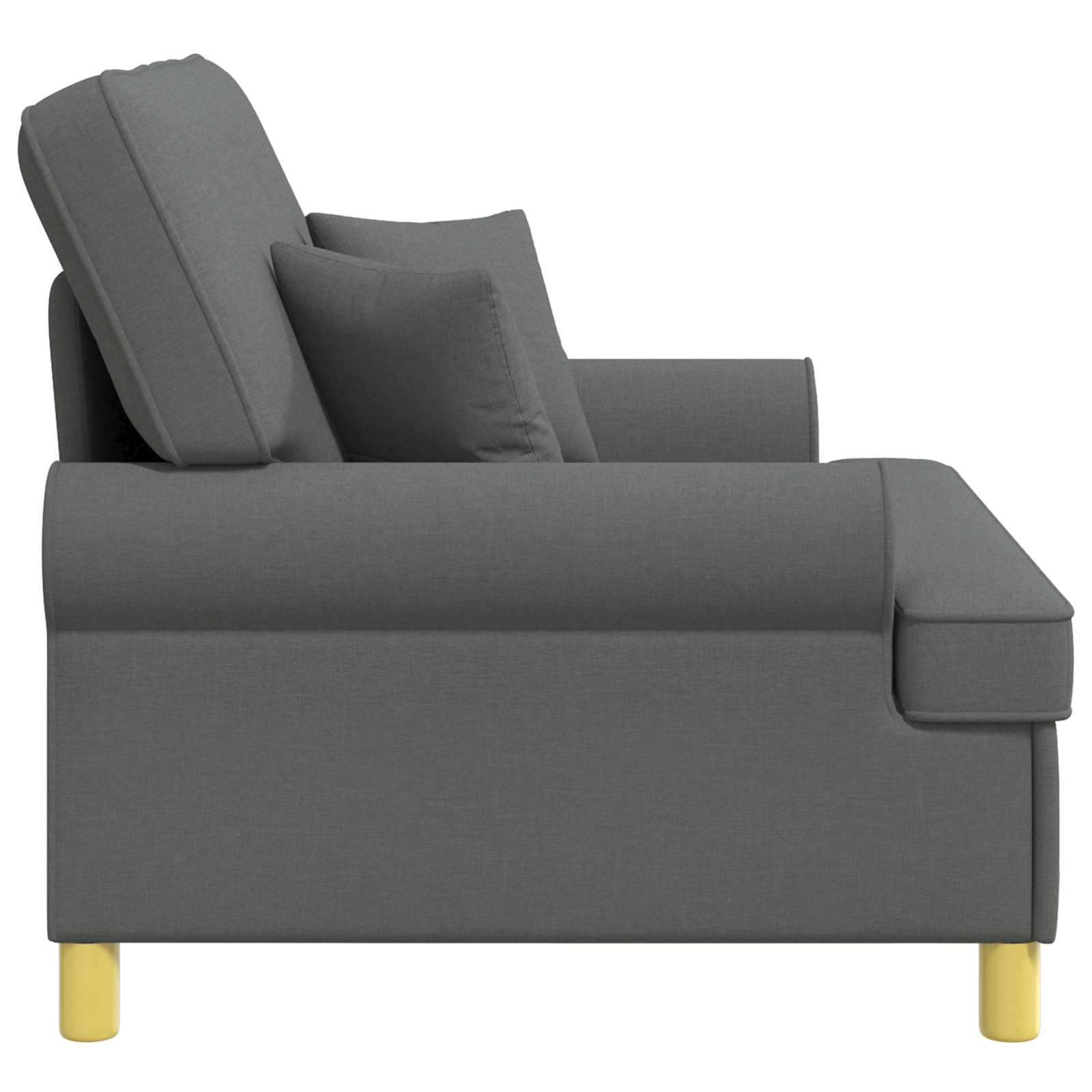 Fauteuil met kussens Donkergrijs Stof