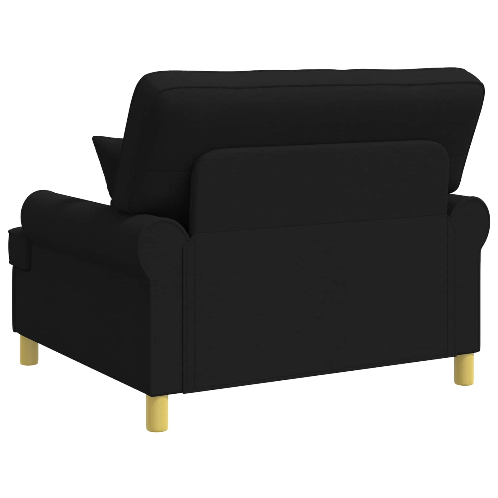 Fauteuil met kussens Zwart Stof