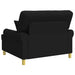 Fauteuil met kussens Zwart Stof