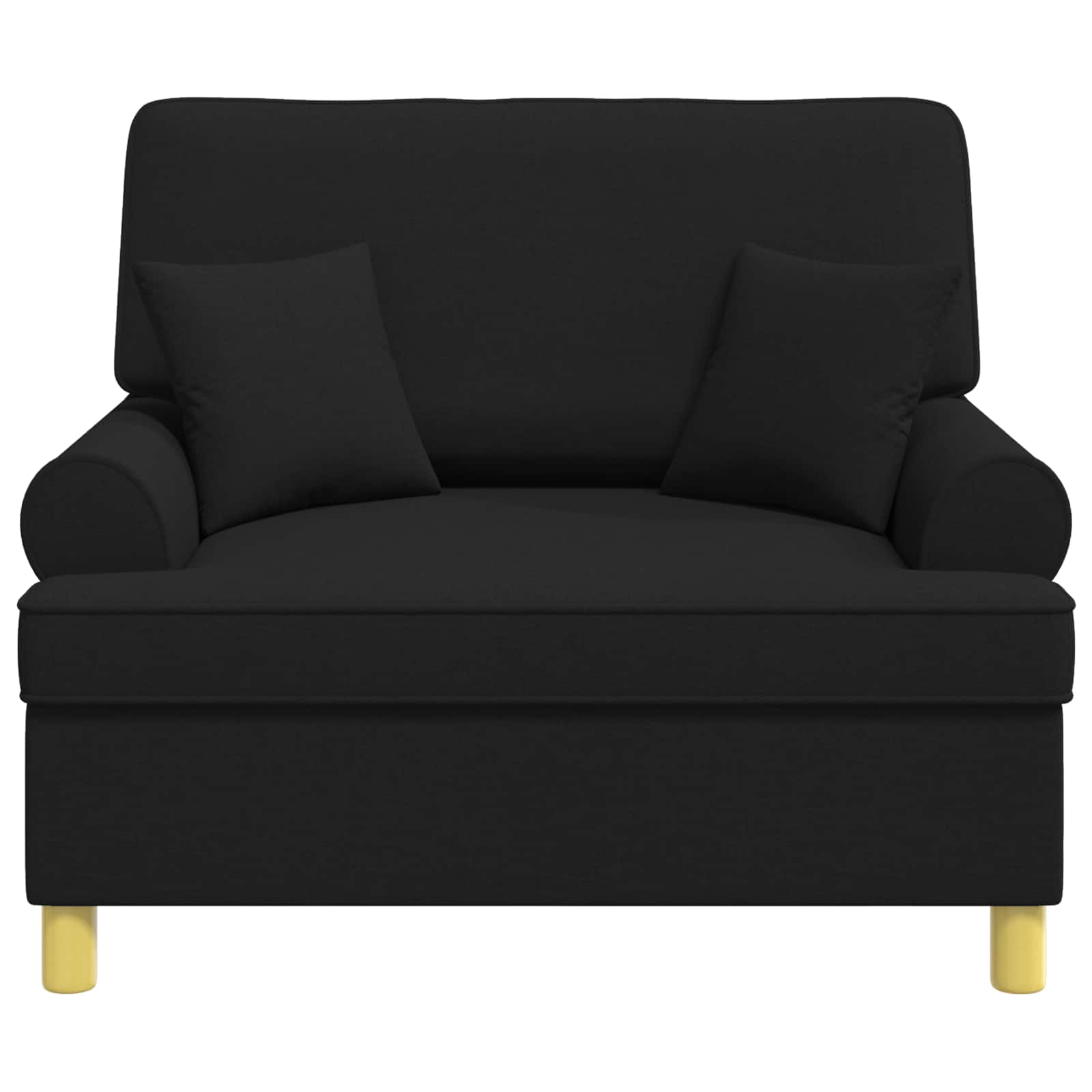 Fauteuil met kussens Zwart Stof