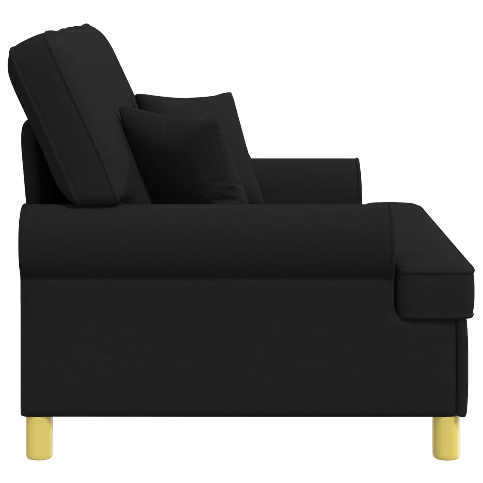 Fauteuil met kussens Zwart Stof