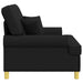 Fauteuil met kussens Zwart Stof