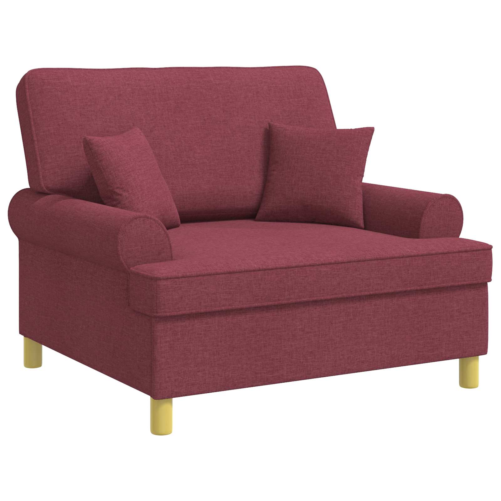 Fauteuil met kussens Wijnrood Stof