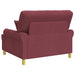 Fauteuil met kussens Wijnrood Stof