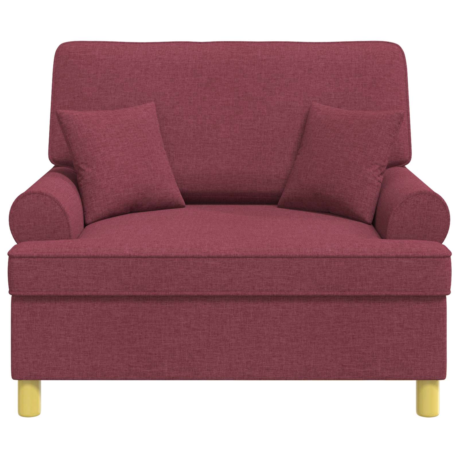 Fauteuil met kussens Wijnrood Stof