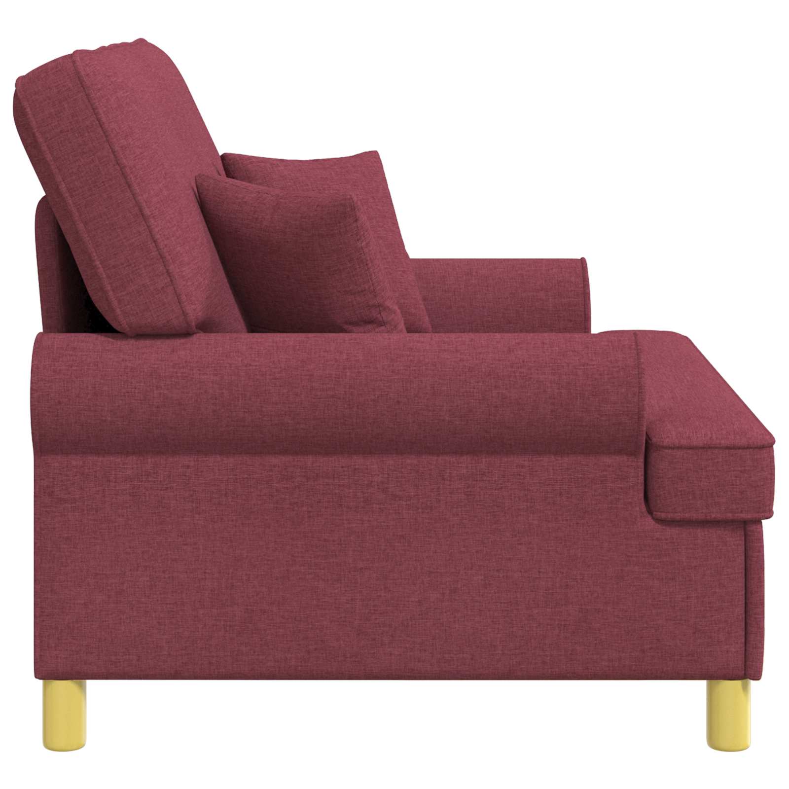 Fauteuil met kussens Wijnrood Stof
