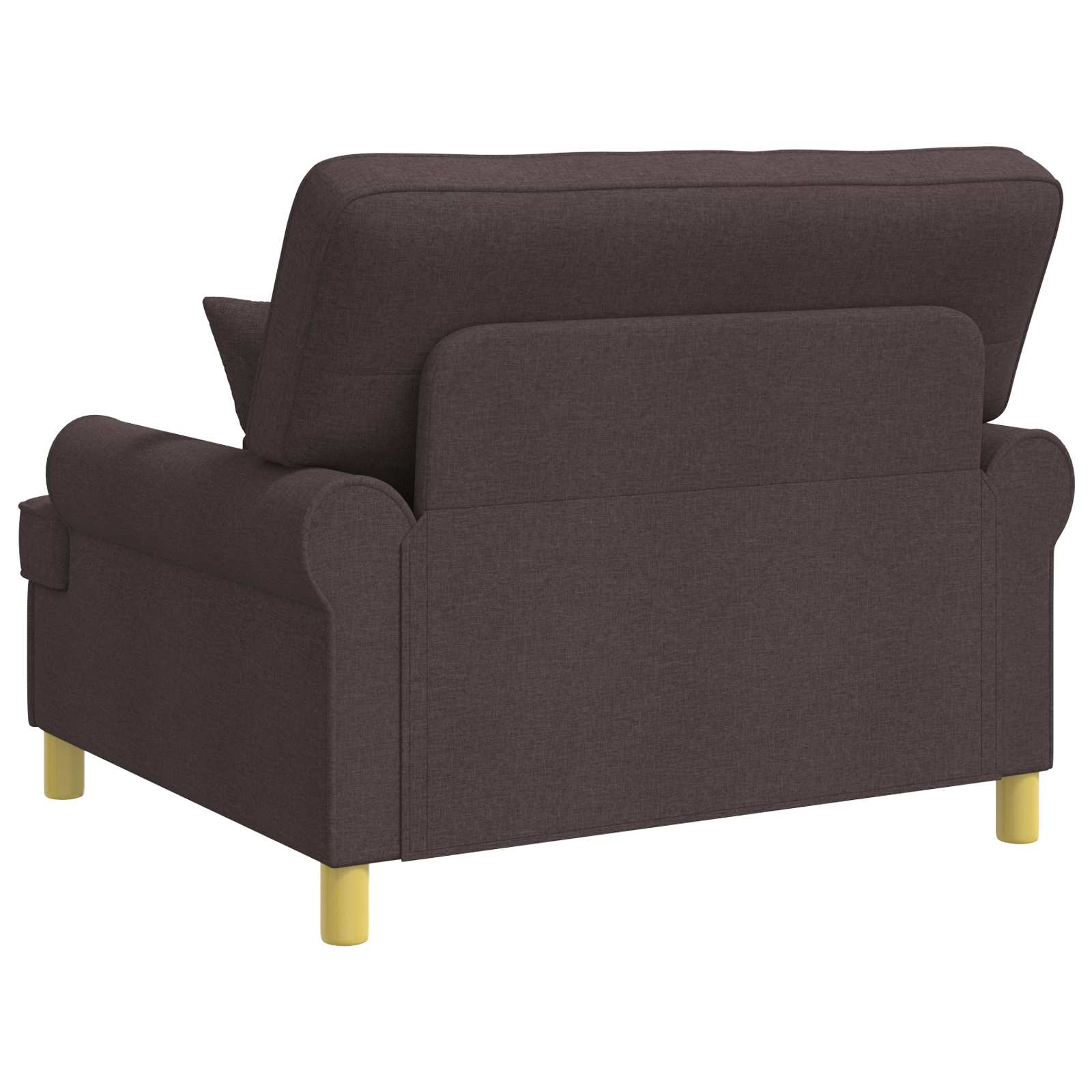 Fauteuil met kussens Donkerbruin Stof
