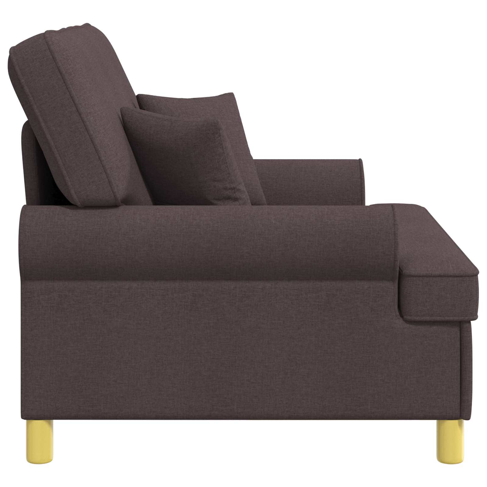Fauteuil met kussens Donkerbruin Stof