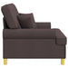 Fauteuil met kussens Donkerbruin Stof