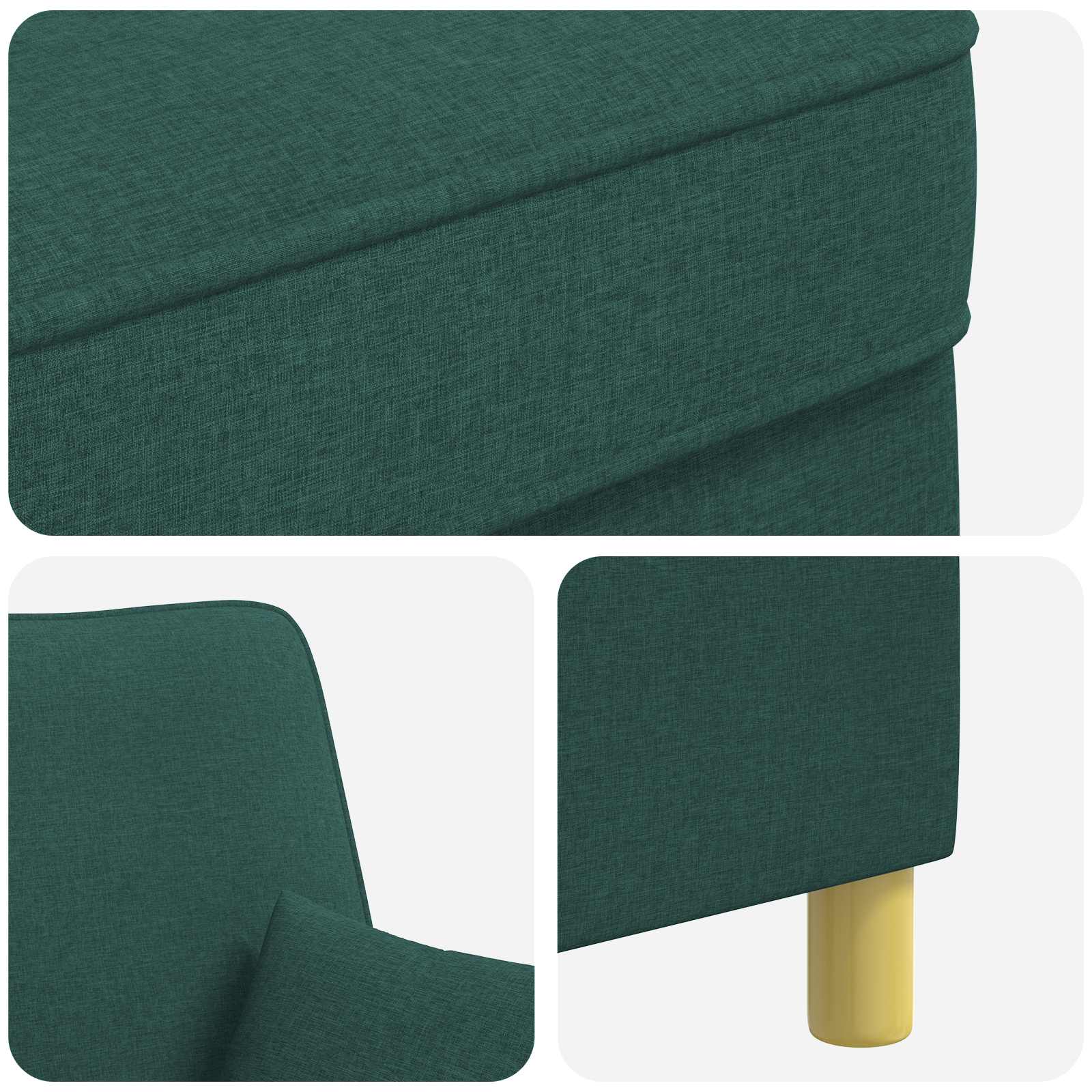 Fauteuil met kussens Donkergroen Stof