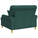 Fauteuil met kussens Donkergroen Stof