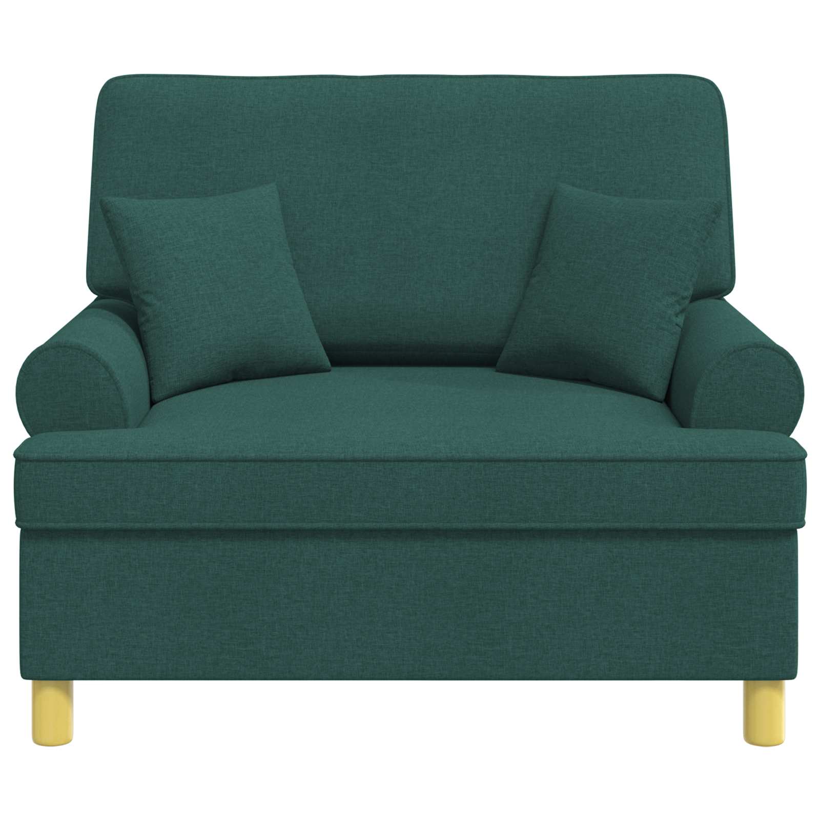 Fauteuil met kussens Donkergroen Stof