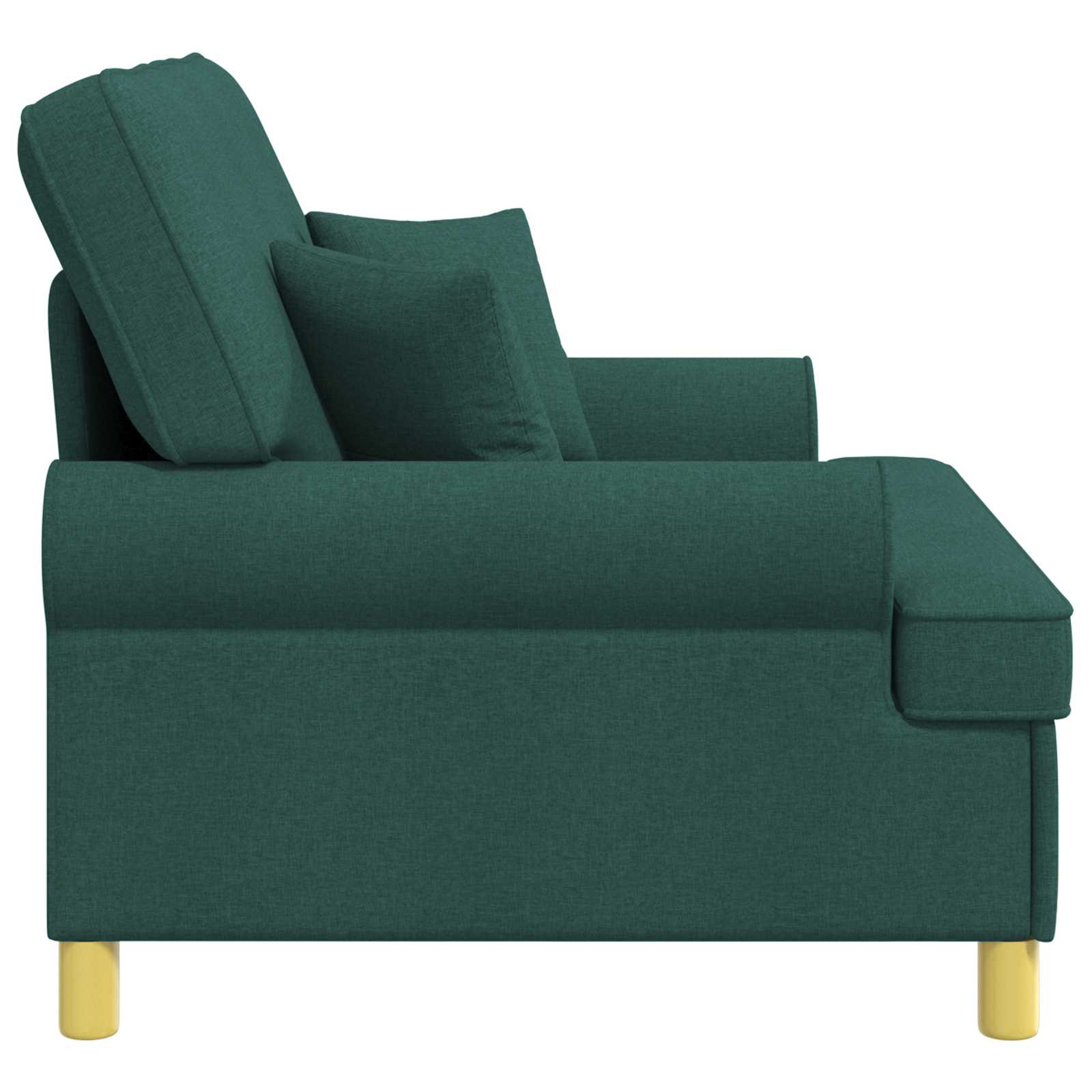 Fauteuil met kussens Donkergroen Stof